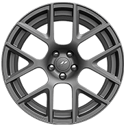 20 by 9-inch Matte Black lightweight forged aluminum