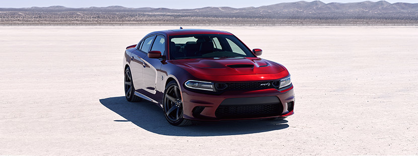 2019 Dodge Charger Hellcat front view, shown in red