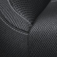 Performance cloth – Black with Houndstooth-pattern inserts and Tungsten accent stitching