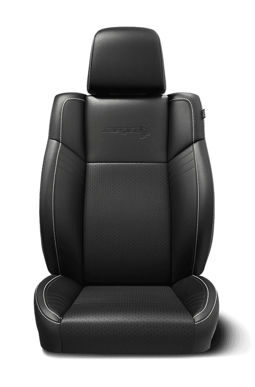 Laguna leather with perforated inserts – Black with Silver accent stitching