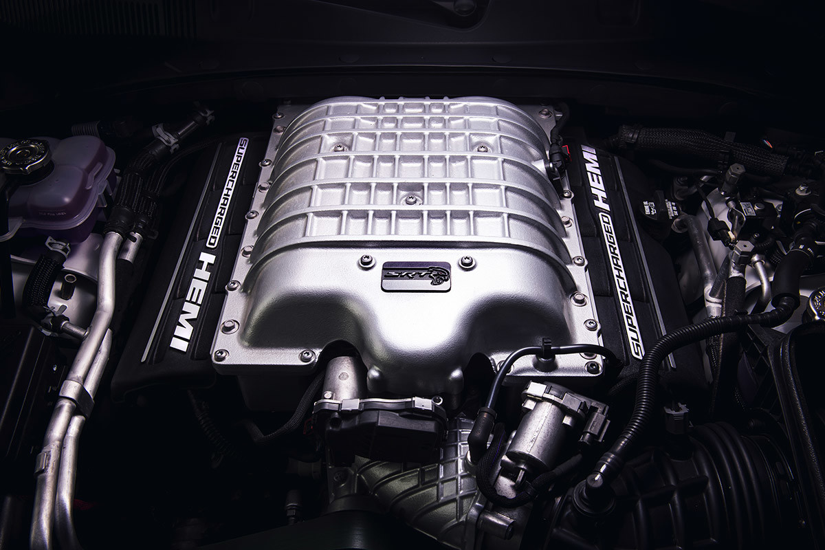 Plan rapproché du moteur V8 HEMIMD de 5,7 L