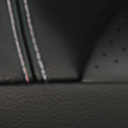 2019 Dodge Durango leather-faced, black with black accent stitching swatch