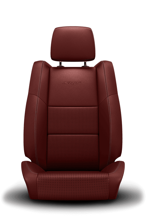 2019 Dodge Durango nappa-leather faced, red swatch2019 Dodge Durango laguna-leather, red with silver stitching seat
