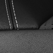 2019 Dodge Durango nappa-leather faced, black with silver embroidered logo swatch