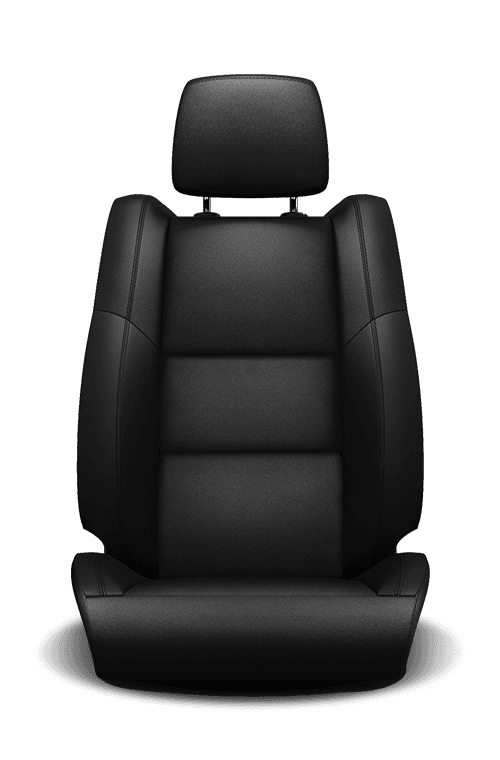 2019 Dodge Durango leather-faced black with black accent stitching seat