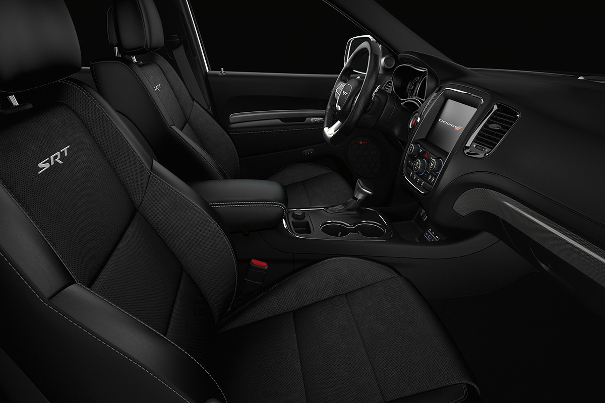 2019 Dodge Durango view of interior, showing power 12-way driver seat
