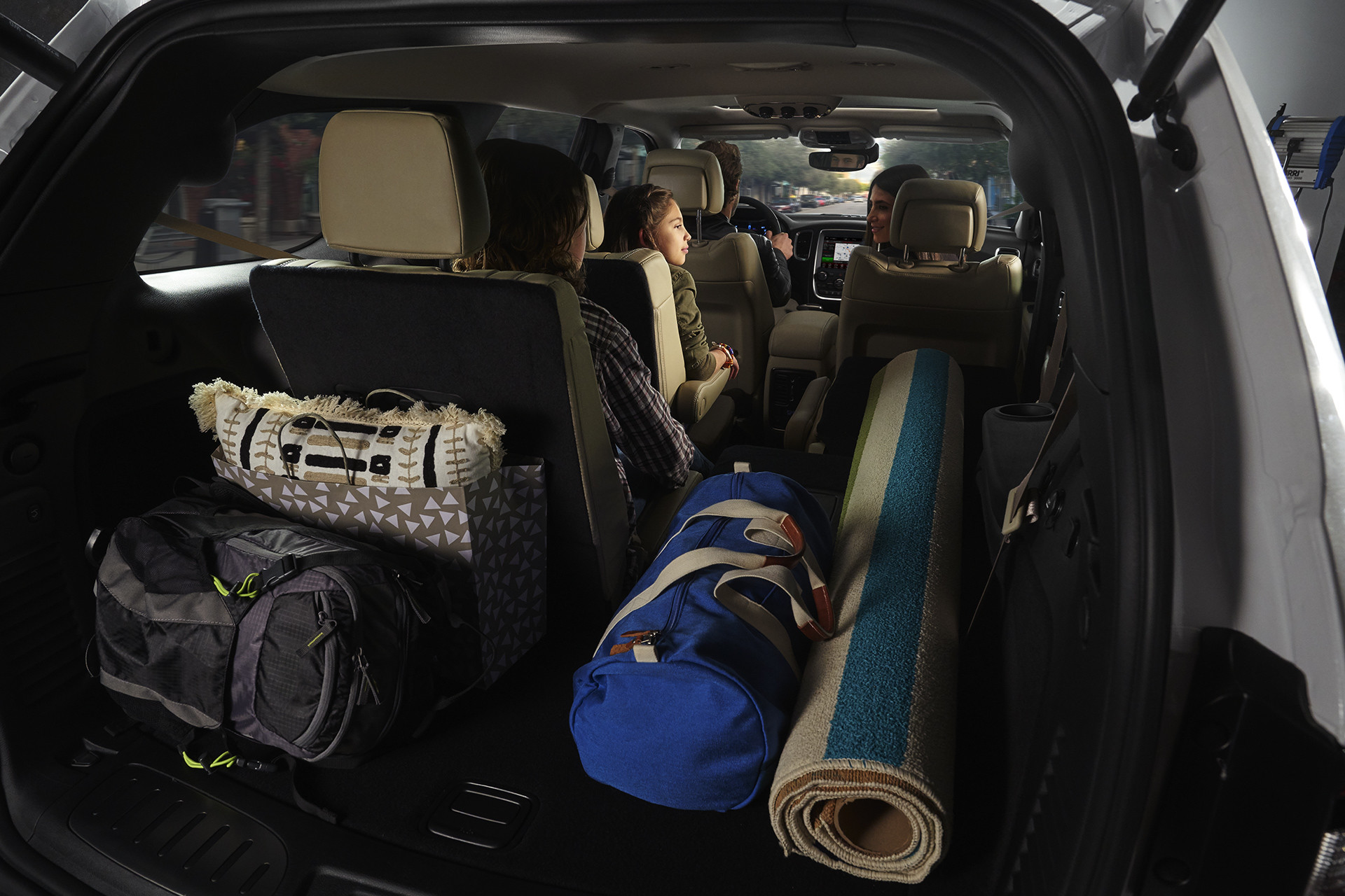 2019 Dodge Durango interior view showing versatile seating and cargo options