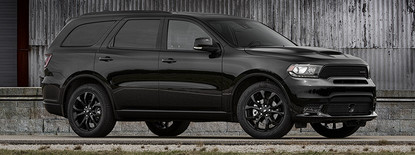 Vue latérale du Dodge Durango 2019 illustré en noir