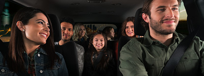 Vue de l’intérieur du Dodge Durango 2019, illustrant la place pour 7 occupants