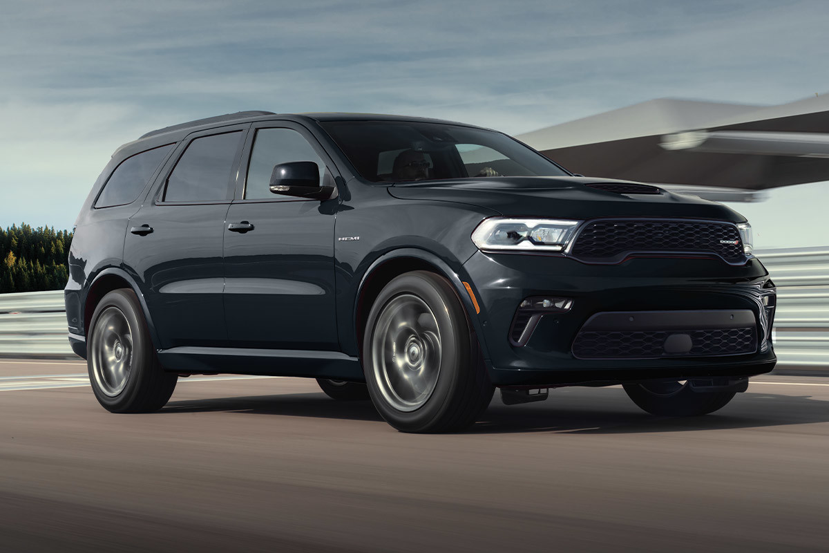 Outside of a black 2022 Dodge Durango