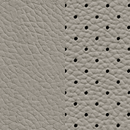 Leather-faced with perforated inserts -
Light Greystone