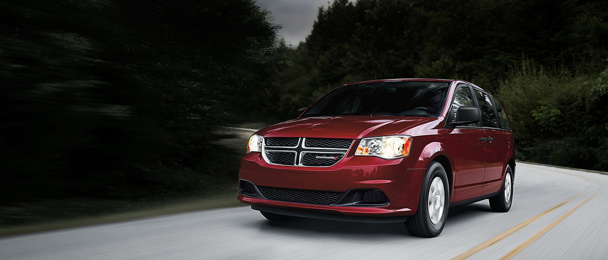 Dodge Grand Caravan 2017 illustrée en rouge