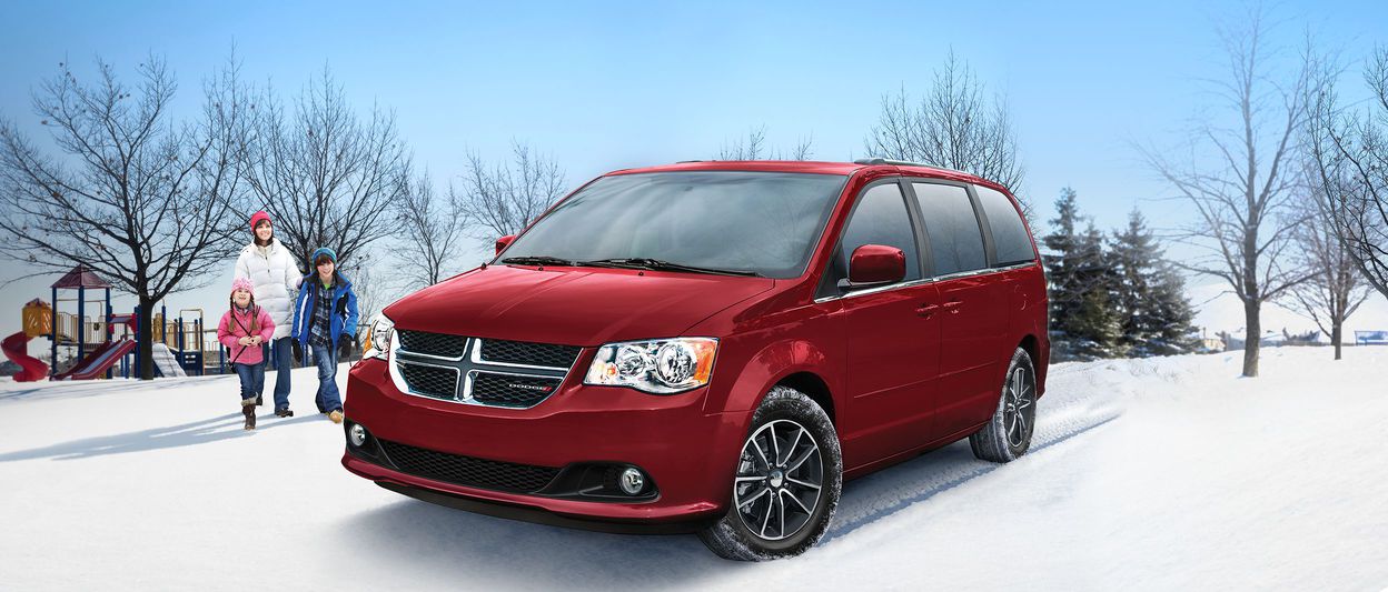 Dodge Grand Caravan 2017 illustrée en rouge