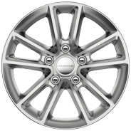 17-inch Silver Tech aluminum