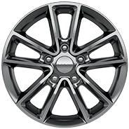 17-inch polished aluminum with Granite Crystal pockets