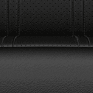 À dessus en cuir avec empiècements perforés -
Noir avec coutures contrastantes gris clair