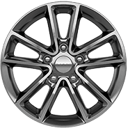 Roues 17 po en aluminium poli avec creux cristal granit