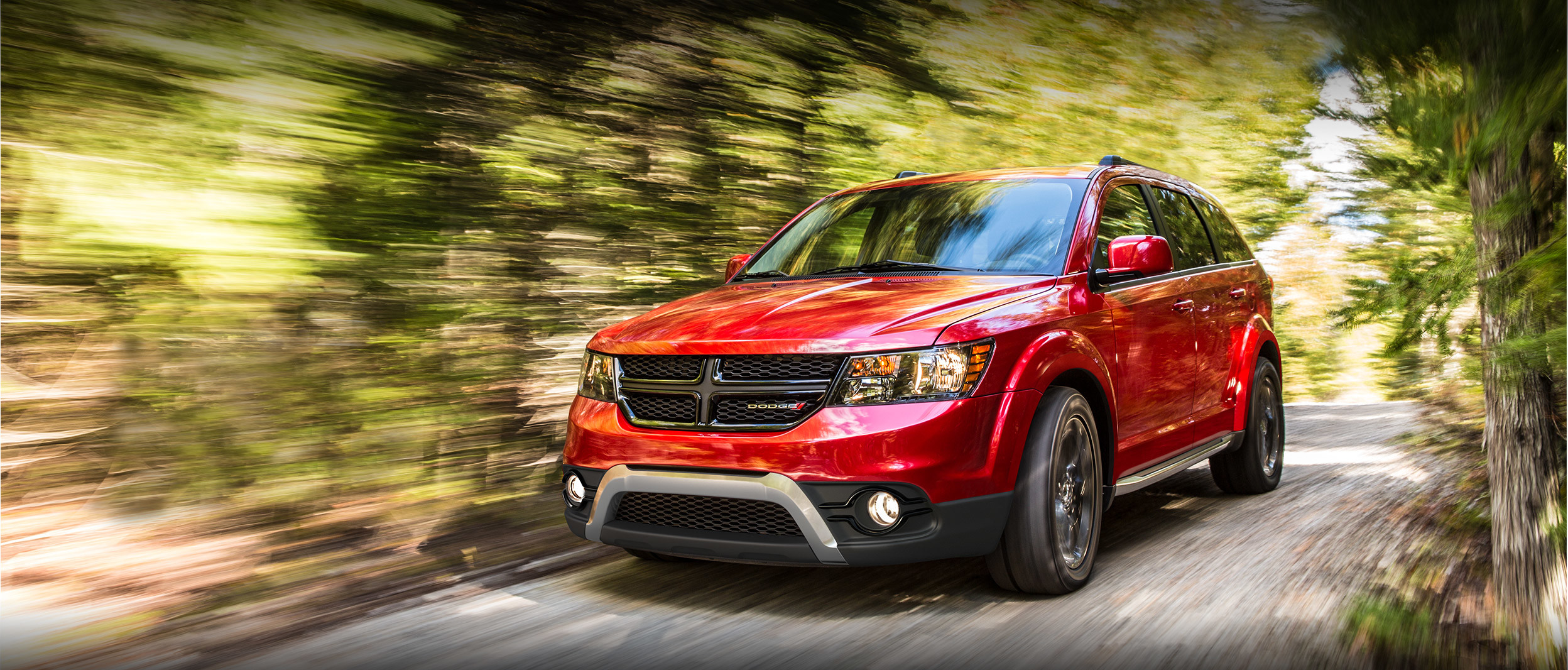 2018 Dodge journey, bright red exterior, side view