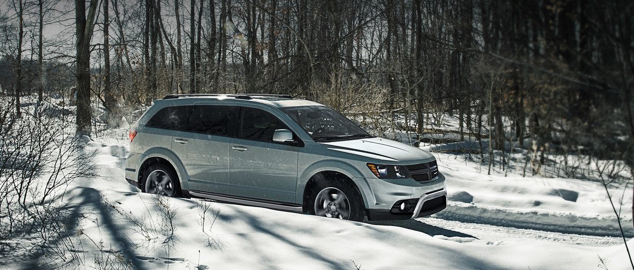 2018 Dodge journey, bright red exterior, side view