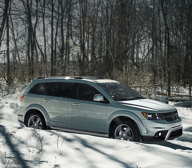 2018 Dodge journey, bright red exterior, side view