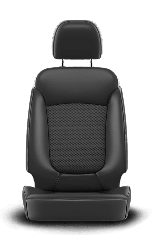 Leather-faced with Sport mesh inserts − Black with Light Grey accent stitching