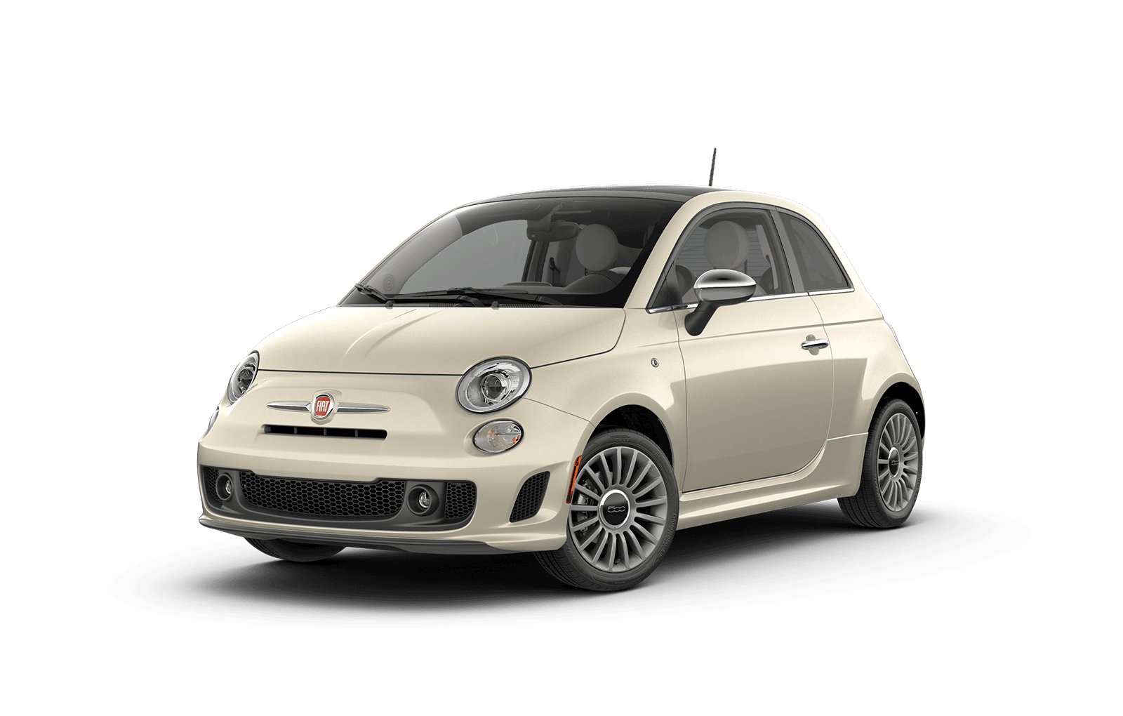 2019 FIAT 500 Full View in Off White with Wheels