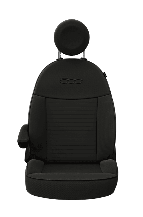 Vinyl/Cloth – Nero (Black) with Silver accent stitching
