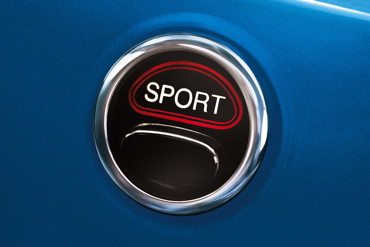 2019 FIAT® 500 sport mode button.