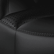 À dessus en cuir - noir