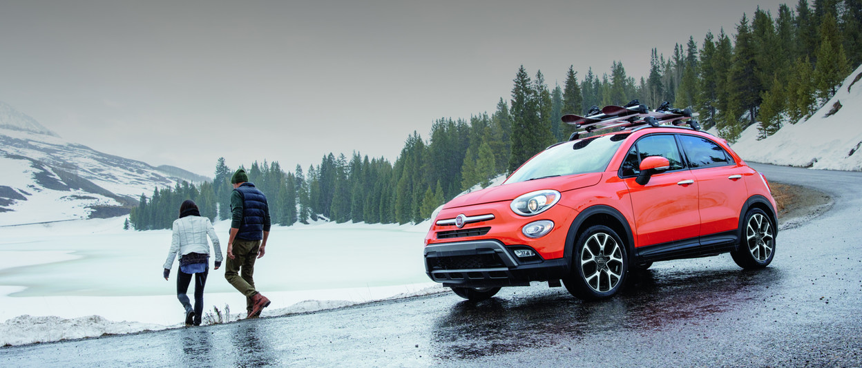 Multisegment FIAT 500X 2018 – vue latérale, illustrée en rouge
