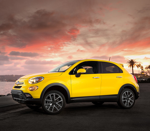Multisegment FIAT 500X 2018 – vue latérale, illustrée en rouge