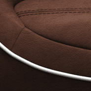 À dessus en cuir – brun