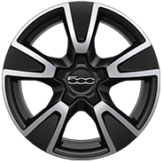 Roues de 17 po en aluminium usiné avec creux peints noir mat