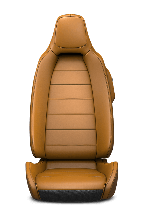 À dessus en cuir – beige équestre avec coutures havane