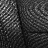 Tissu – noir avec coutures doubles argent