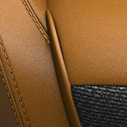 À dessus en cuir – beige équestre avec coutures havane