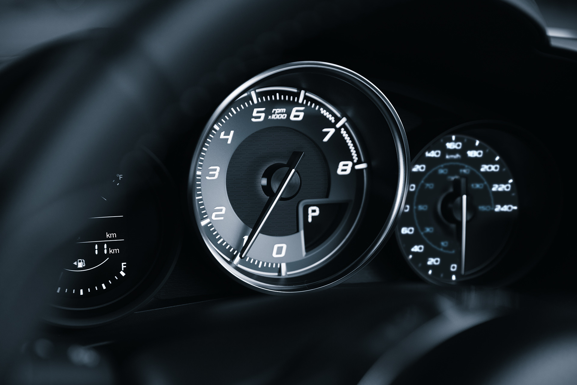 2019 Fiat 124 Spider interior shot of in-cluster display