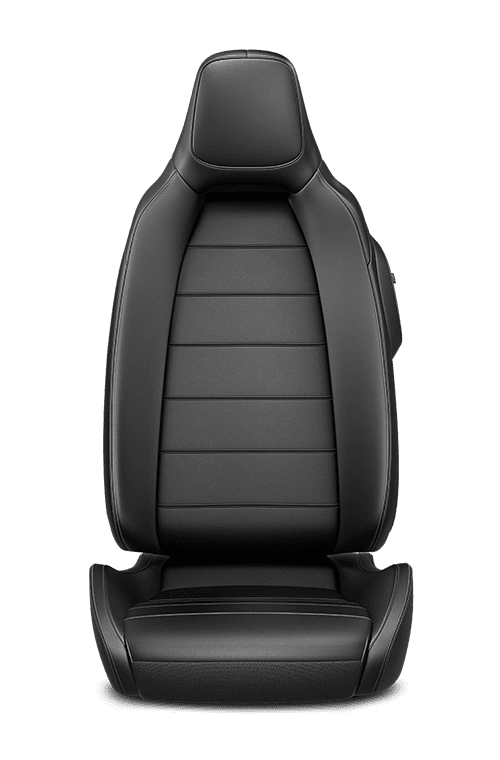 Leather-faced – Black with Silver stitching