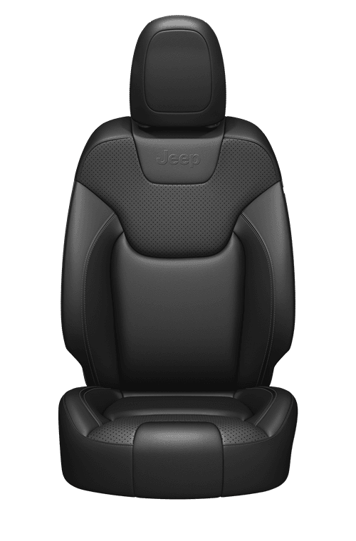 Nappa leather-faced with perforated inserts – Black with Light Frost accent stitching