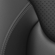 Nappa leather-faced with perforated inserts – Black with Light Frost accent stitching
