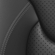 Nappa leather-faced with perforated inserts – Black with Black stitching
