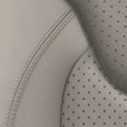 Nappa leather-faced with perforated inserts – Pearl with Sepia accent stitching