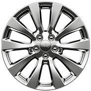 18-inch polished aluminum