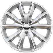 18-inch polished aluminum