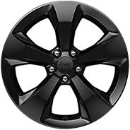18-inch gloss black aluminium