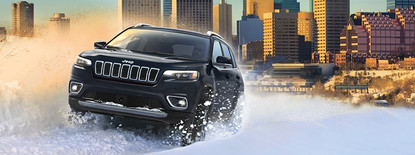 Jeep Cherokee Blue Side all new available 2.0L 1-4 Turbo Engine