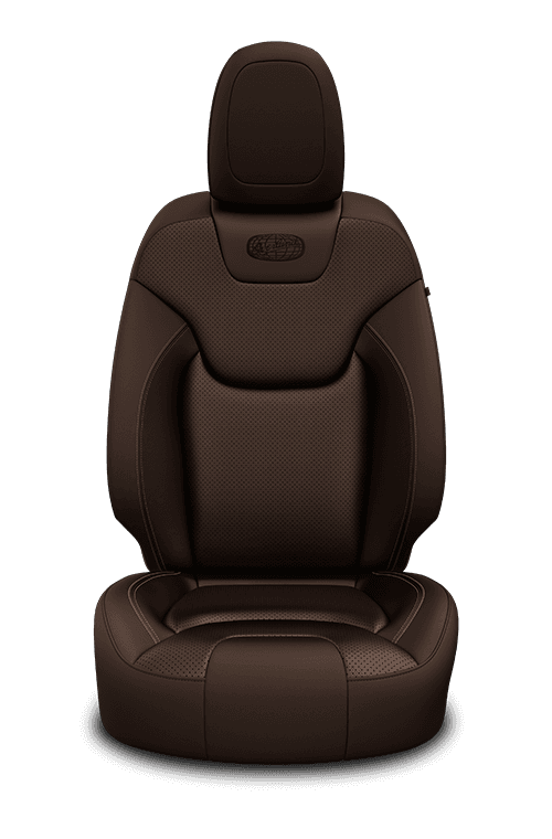 Jeep Cherokee 2020 interior colour Nappa leather faced perforated inserts dark Sienna light frost accent stitching