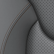 Jeep Cherokee 2020 interior colour swatch Nappa leathered faced perforated inserts ski grey cattle tan accent stitching
