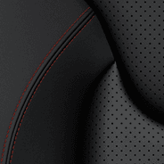 Jeep Cherokee 2020 Interior colour swatch Nappa leathered faced perforated inserts black red accent stitching