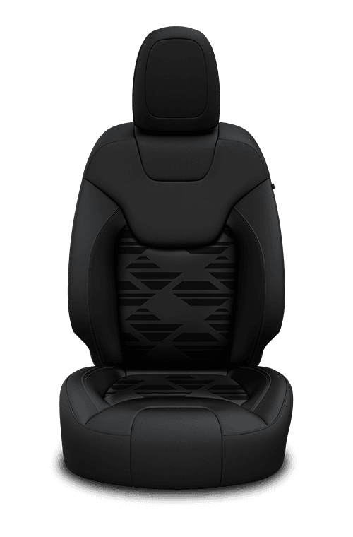 2020 Jeep Cherokee interior colour cloth - black with storm blue accent stitching